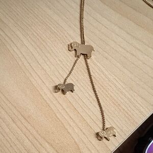 Gold Elephant Bolo Necklace